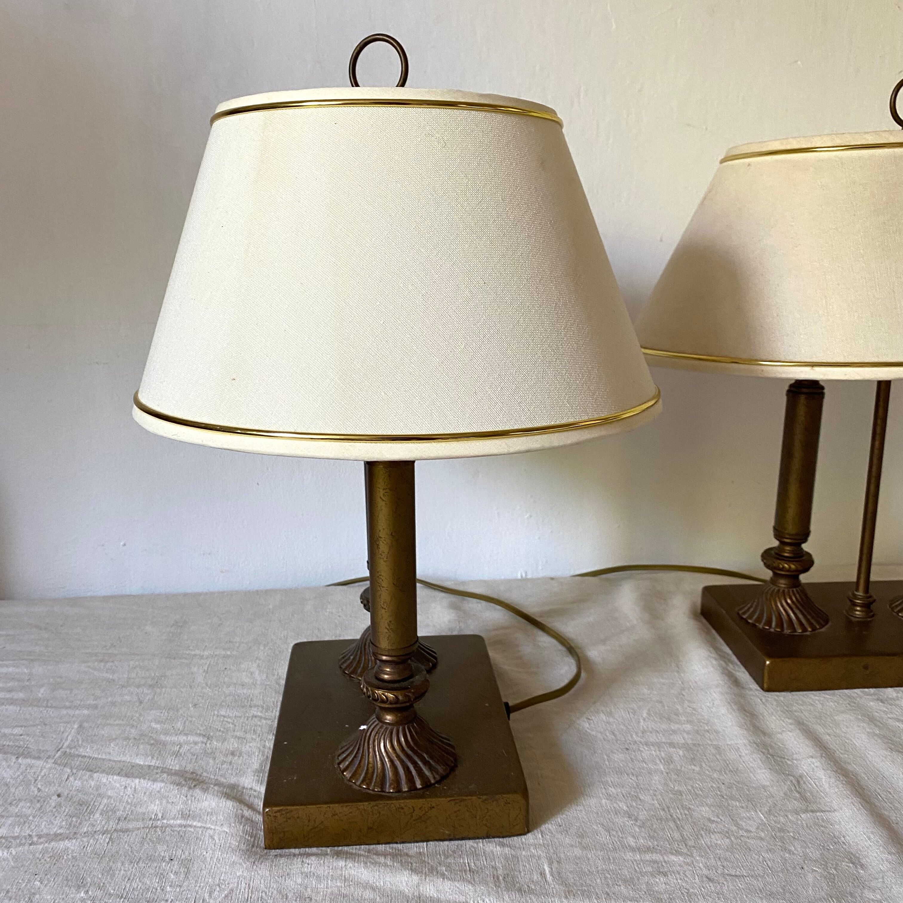 Pair of lamps style hot water bottle touch, 80s