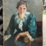 Portrait of a young woman circa 1890 - 1900