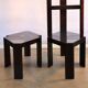 Lot of low tables Porada Arredi 6 modular pieces in wengé wood