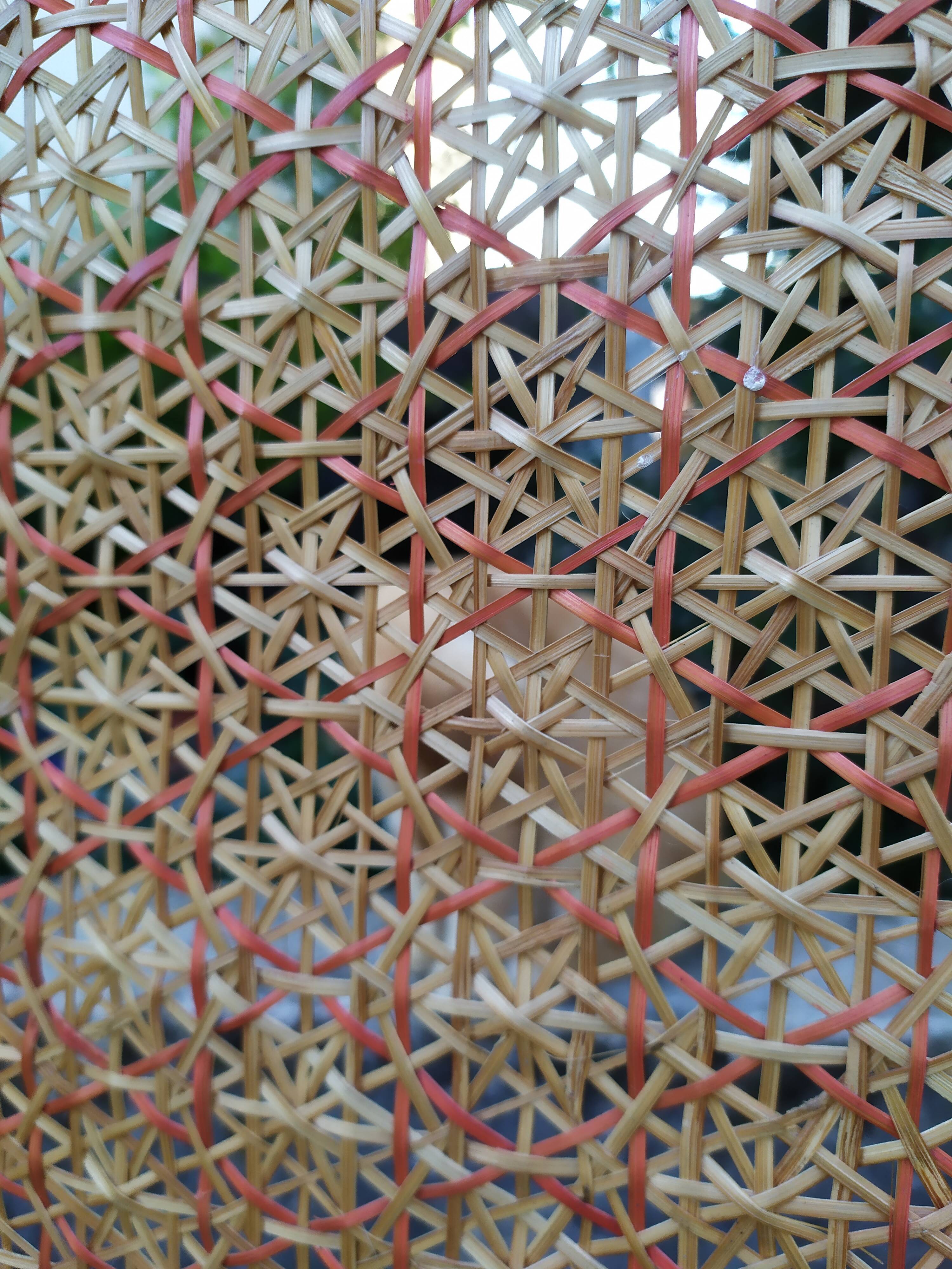 Bamboo screen and rattan 70s