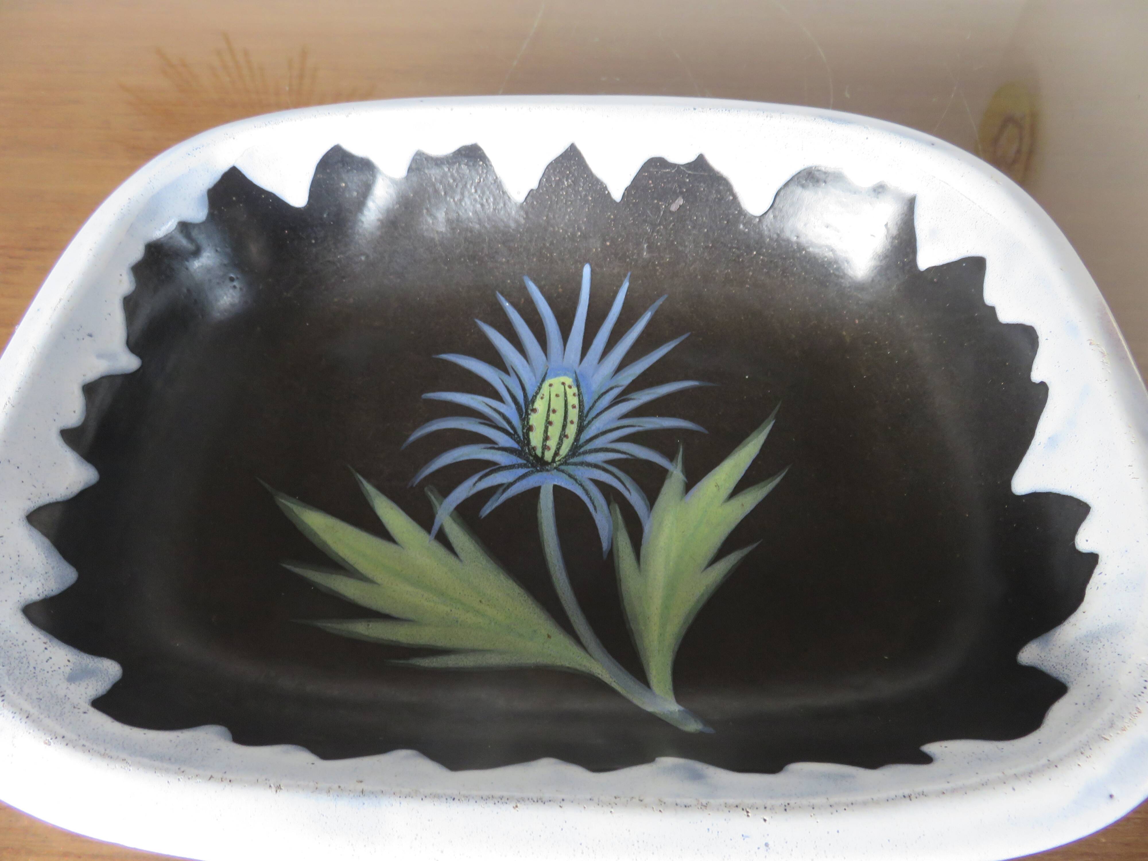 Set of 2 "Gabriel Fourmaintraux" ceramic dishes from the 1950s and 60s.