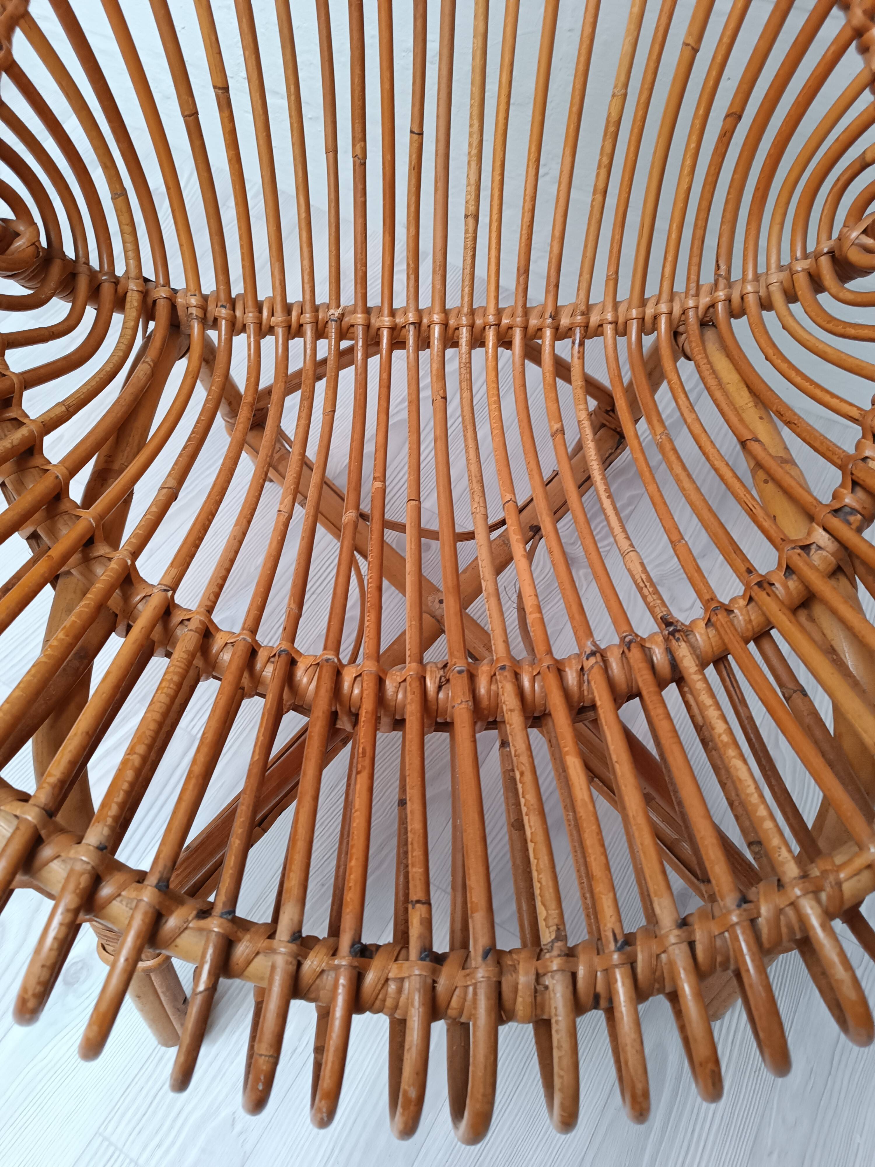 Vintage rattan armchair 1960