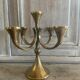 Brutalist solid brass candlestick