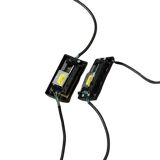 Maison Roméo – Pair of large floor lamps, circa 1970 (B) Lucite and gilded bronze