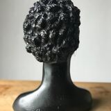 Buste plâtre femme noire 1950s Gino Manca