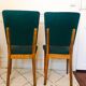 Two 1950s chairs made of wood and skai