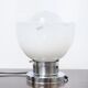 Table lamp in transparent white Murano glass, Mazzega, Italy, 1970.