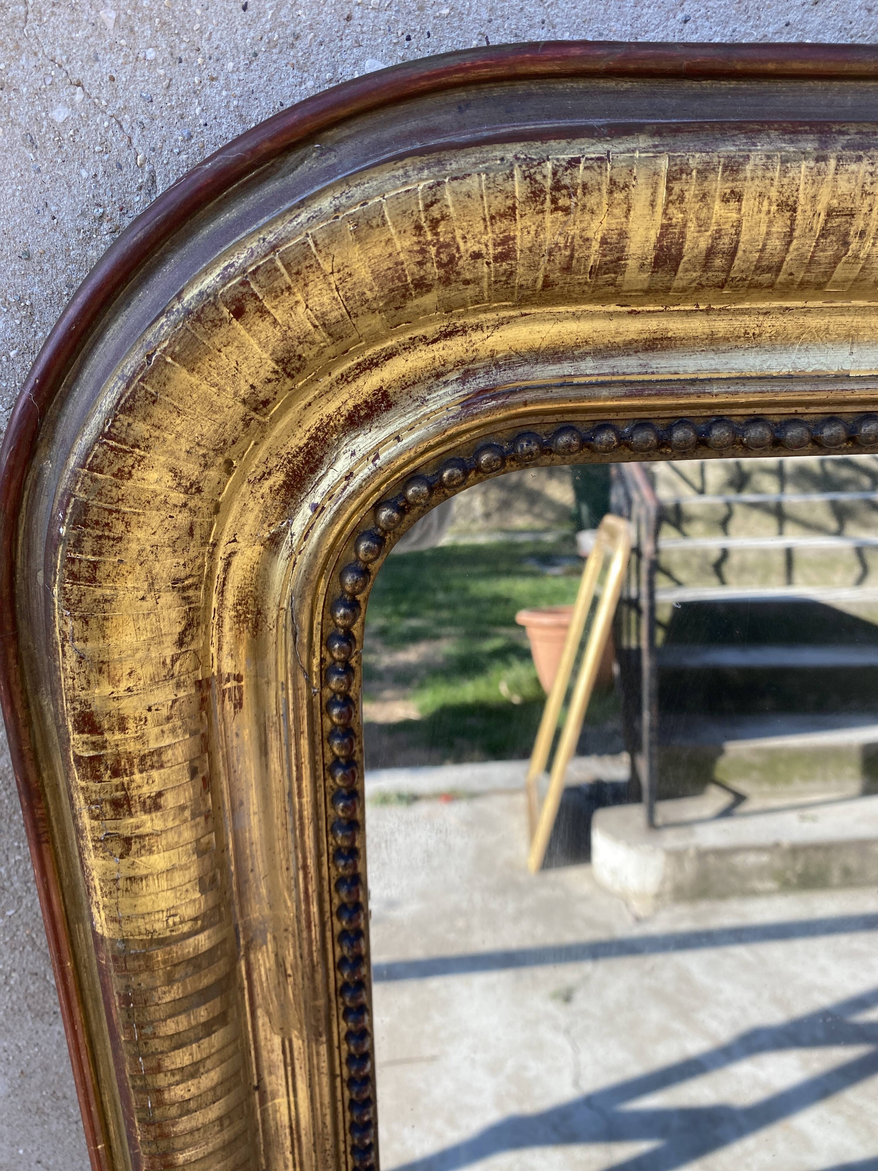 Mirror Louis Philippe gilded 130x94