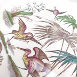 Porcelain dish decoration heron and bamboo