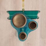 Floor magazine rack with vintage 80s ashtray design ambrosio milano