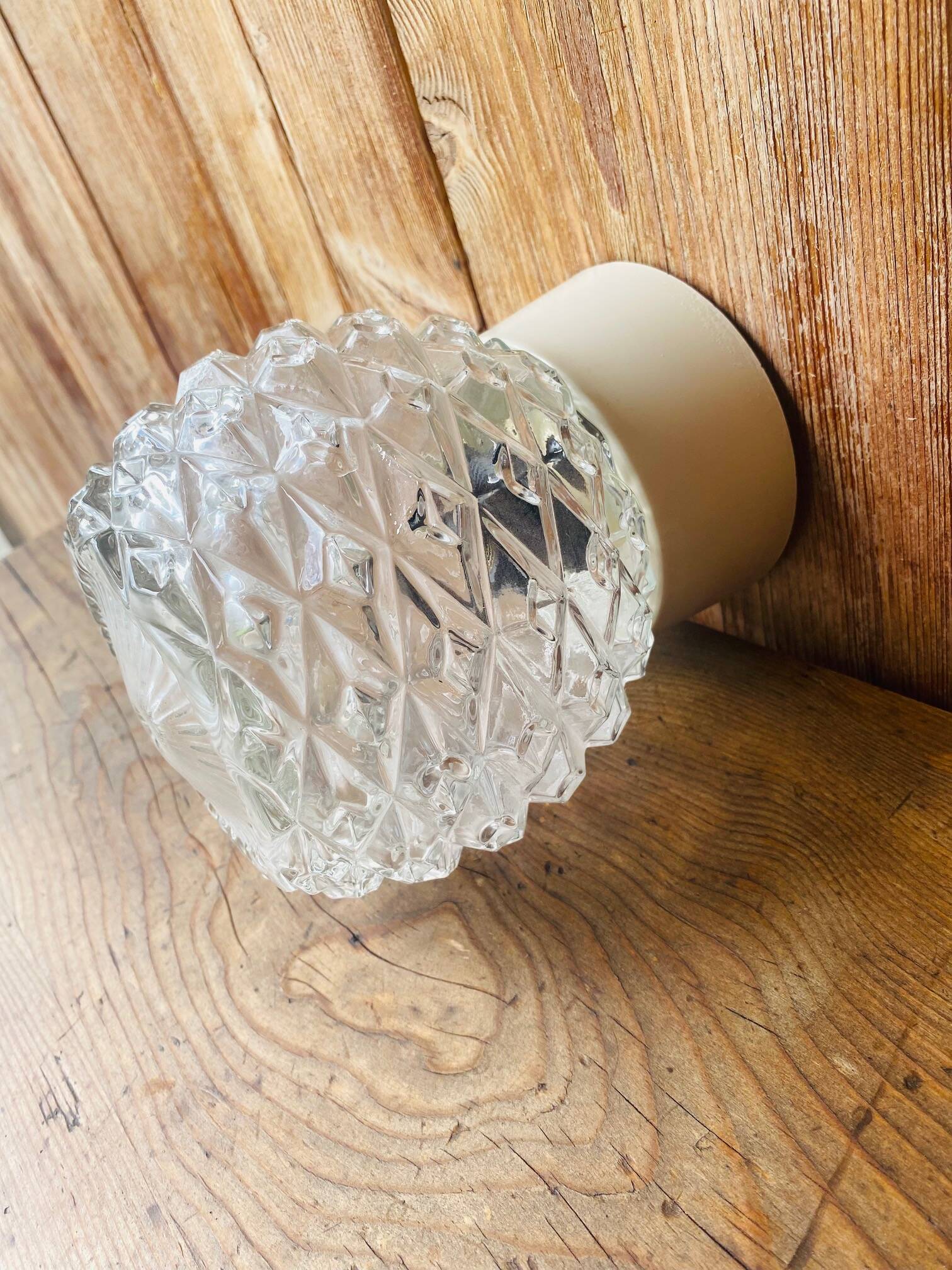 Molded glass wall light