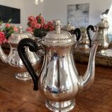 Service à thé et à café en métal argenté et bakélite