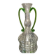 Large soliflore vase with transparent and green handles