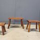 Vintage brutalist nesting tables, 1960s