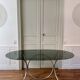 Table verre fumé /chrome vintage 70'
