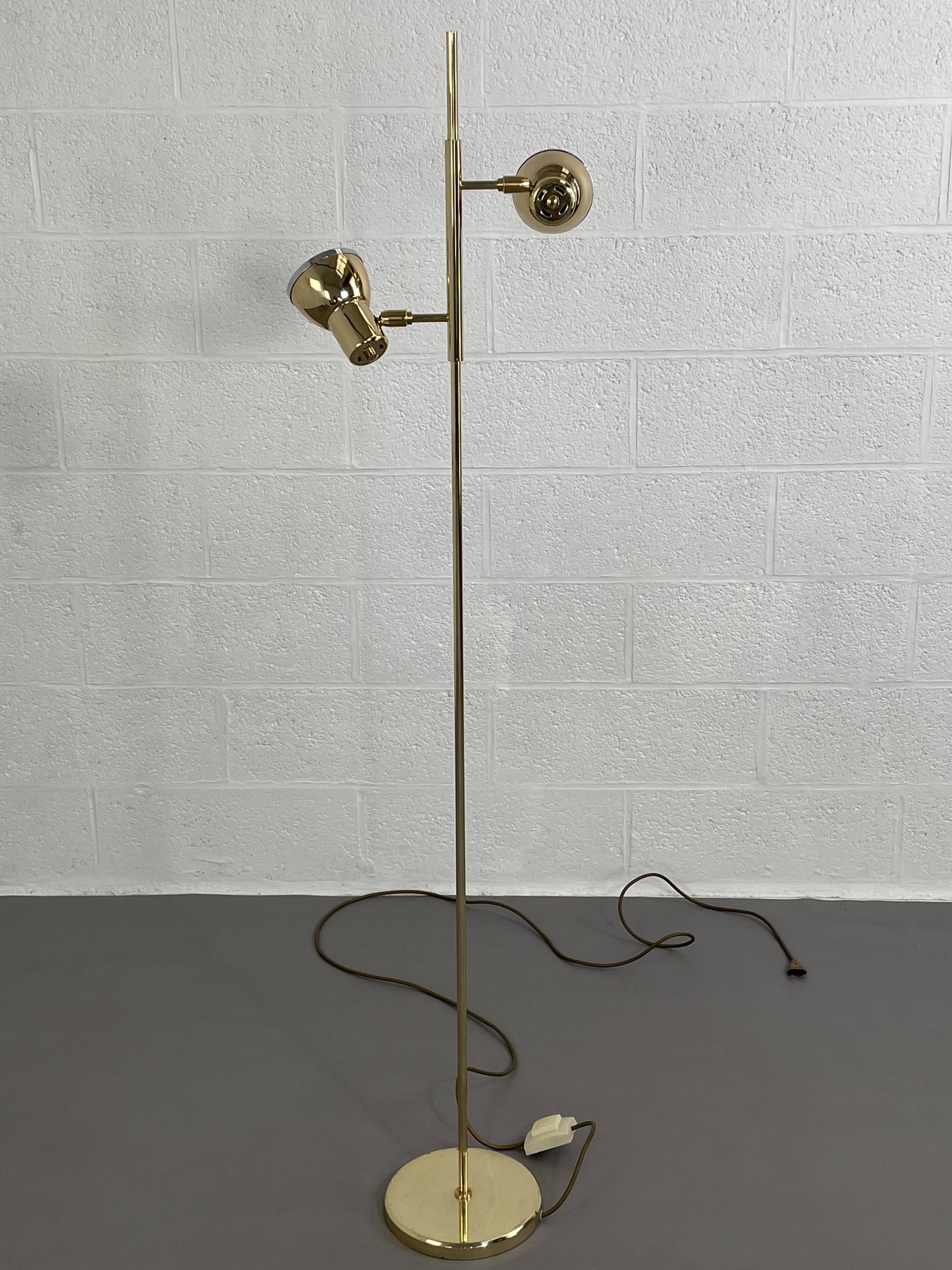 Vintage brass floor lamp