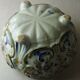 Old ceramic pot cover, decoration flowers, Rouen
