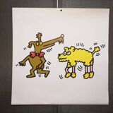 Illustration by Keith Haring - 'Animals' series - 9/12