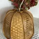 Suspension made of rattan and wicker