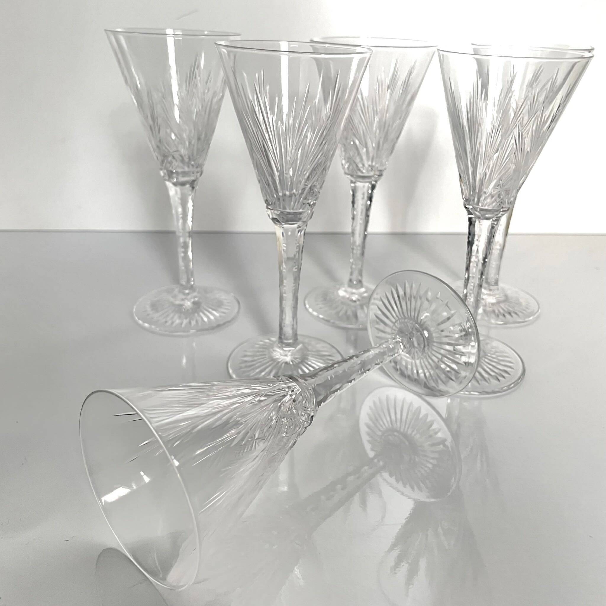 6 Saint-Louis Crystal Glasses - Nelly Model