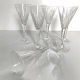 6 Saint-Louis Crystal Glasses - Nelly Model