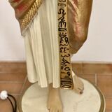Lampe torchère statue égyptienne rouge