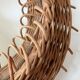 Vintage 1950s round wicker sun mirror
