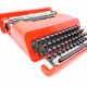 Olivetti valentine red typewriter