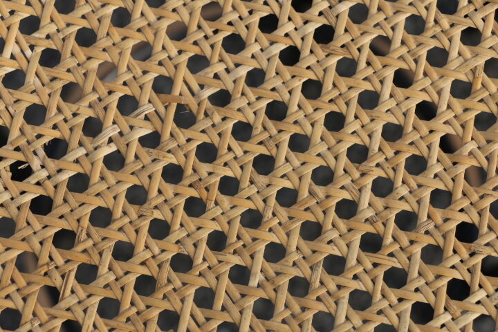 Pair of black canwood bar stools 805mm