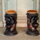 Pair of Nubian stools, polychrome sculptures, Venice circa 1880