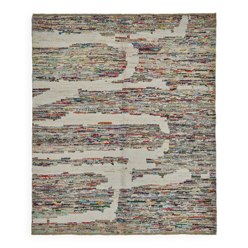 Tapis boho recyclé turc fait main 254 cm x 303 cm