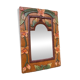 Miroir en bois, sculpté à décor de fleurs