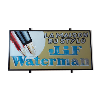 Plaque publcitaire stylos encre jif watermann , la maison du stylo