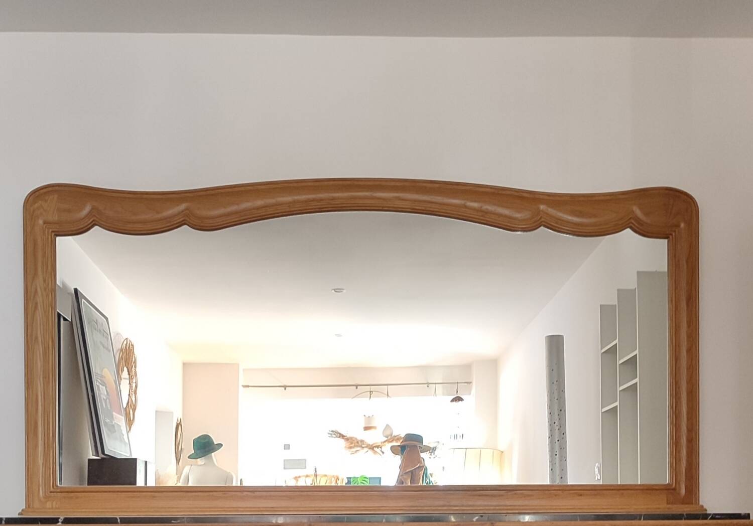 Large oak mirror 1950