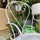 Fauteuil de jardin en fer forgé blanc