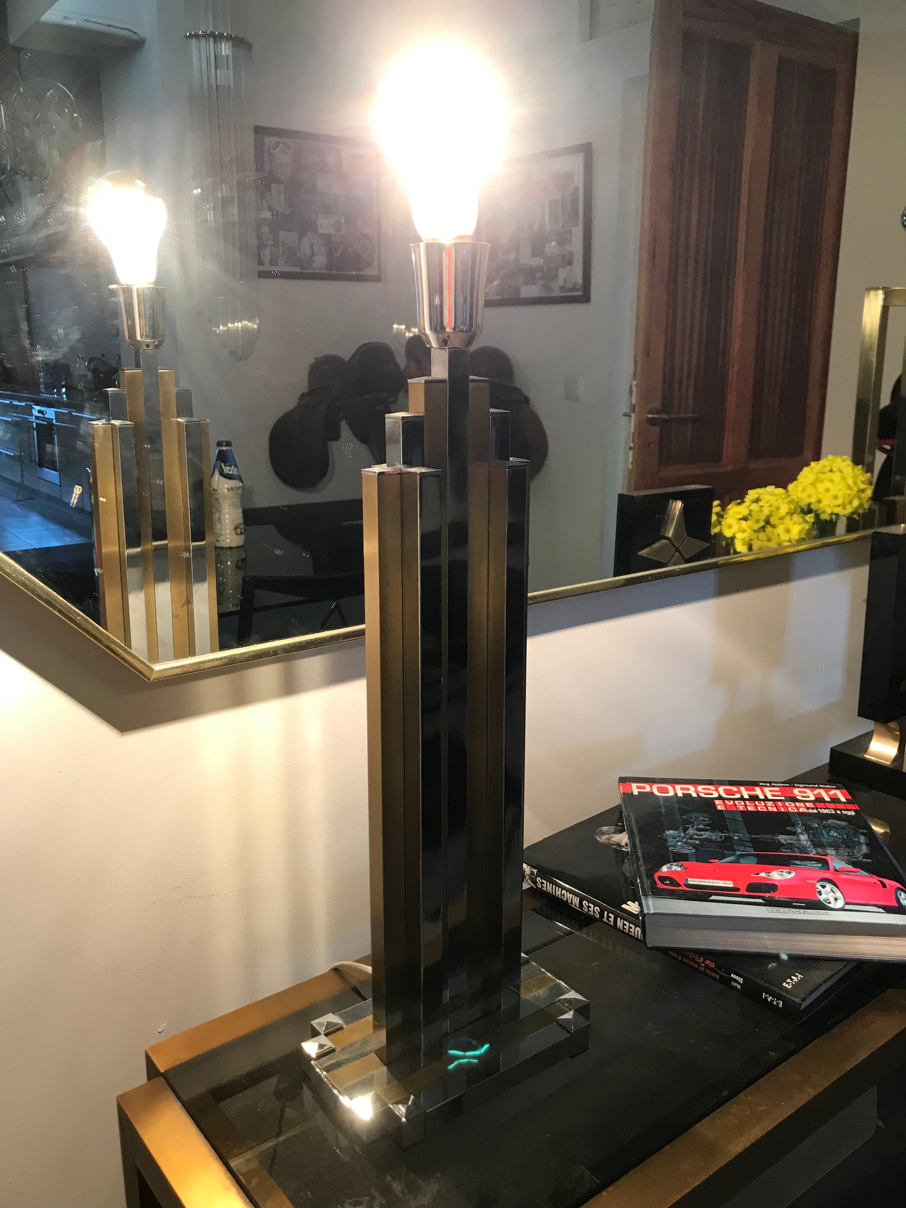 Romeo Rega table lamp bicolor 60 cm hight 1970