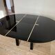 Table de salle à manger des années 1970 laquée  noire