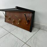 Vintage mid century modern wall coat rack