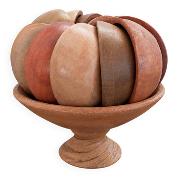 Coupe et coupelles • Set apéritif en bois • Cameroun