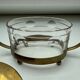 Crystal brass sugar bowl