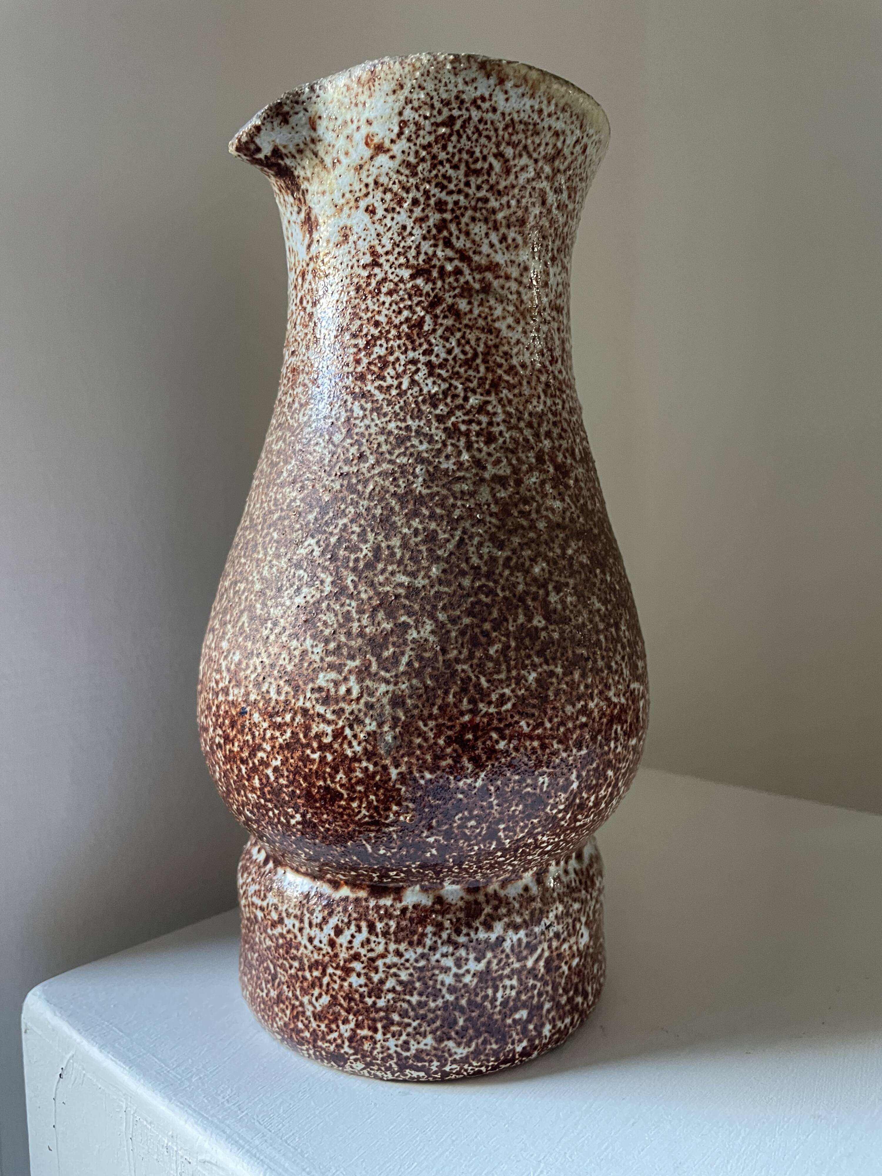 Vase pichet en céramique Accolay, 1960 vintage