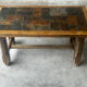 Table basse en chêne et ardoise – années 60-70