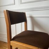 Lot de 6 chaises en orme et tweed Maison Regain