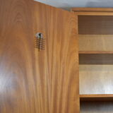 Parisian wardrobe in natural blond mahogany from the 1960s