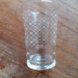 Set of vintage screen-printed glasses