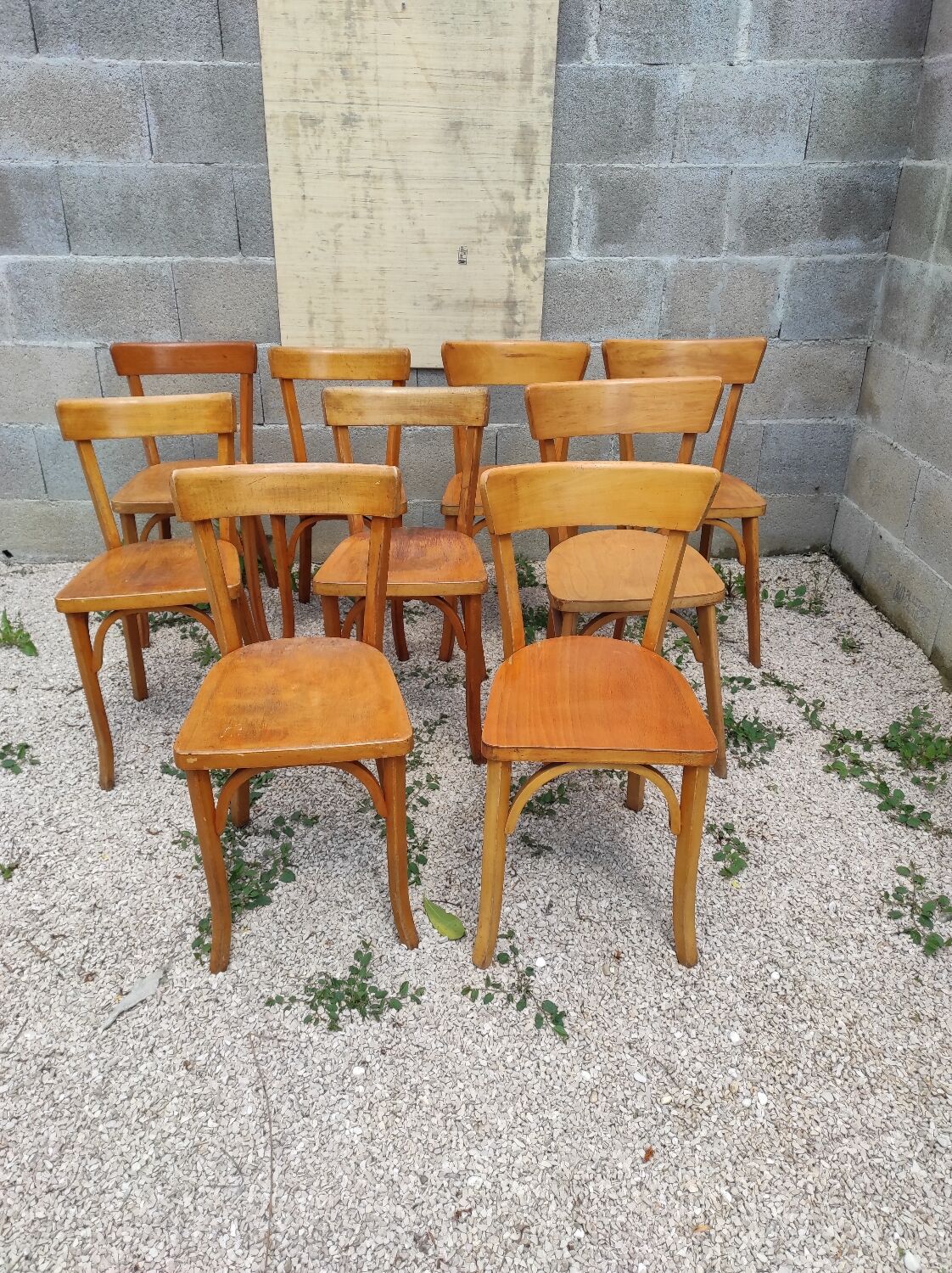Lot 9 Baumann bistro chairs and Luterma bois bond