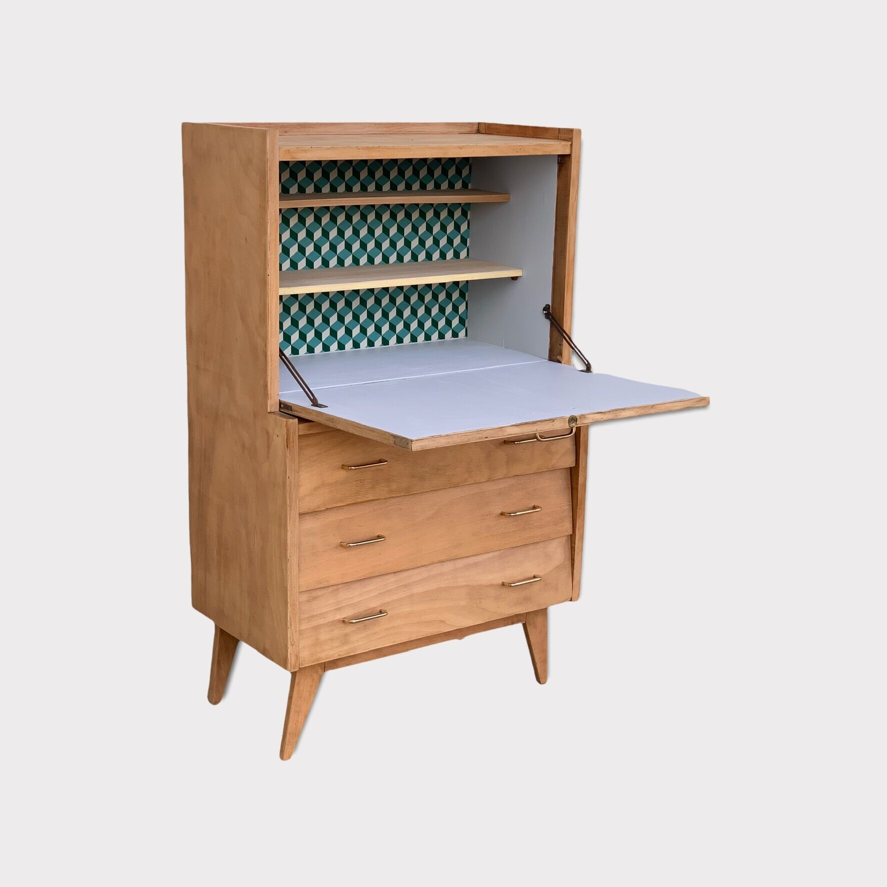 Secretary dresser vintage compass feet 1950