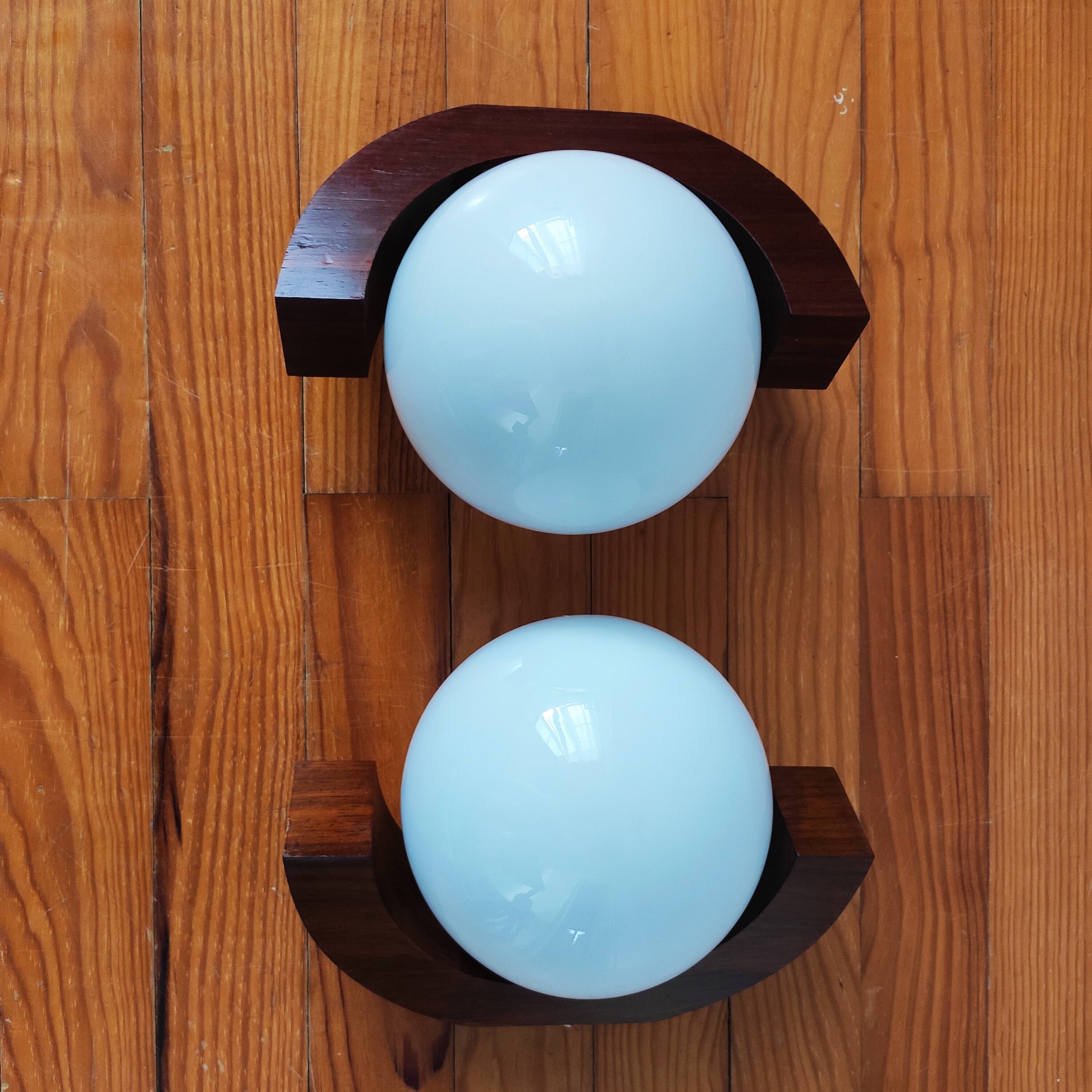 Pair of Scandinavian wall lights