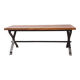 Table basse en chêne et fer forgé des années 1970, 115 cm