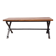 Table basse en chêne et fer forgé des années 1970, 115 cm